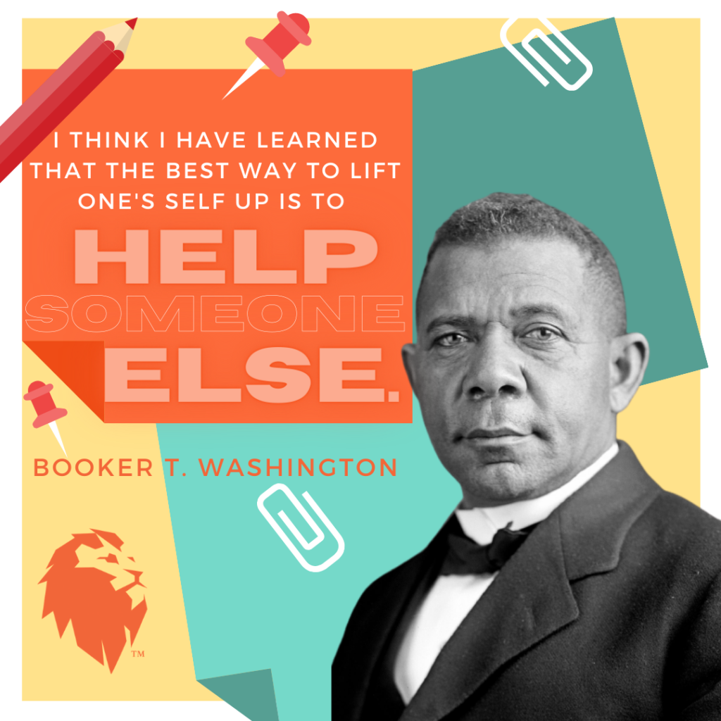 Famous quote by Booker T. Washington